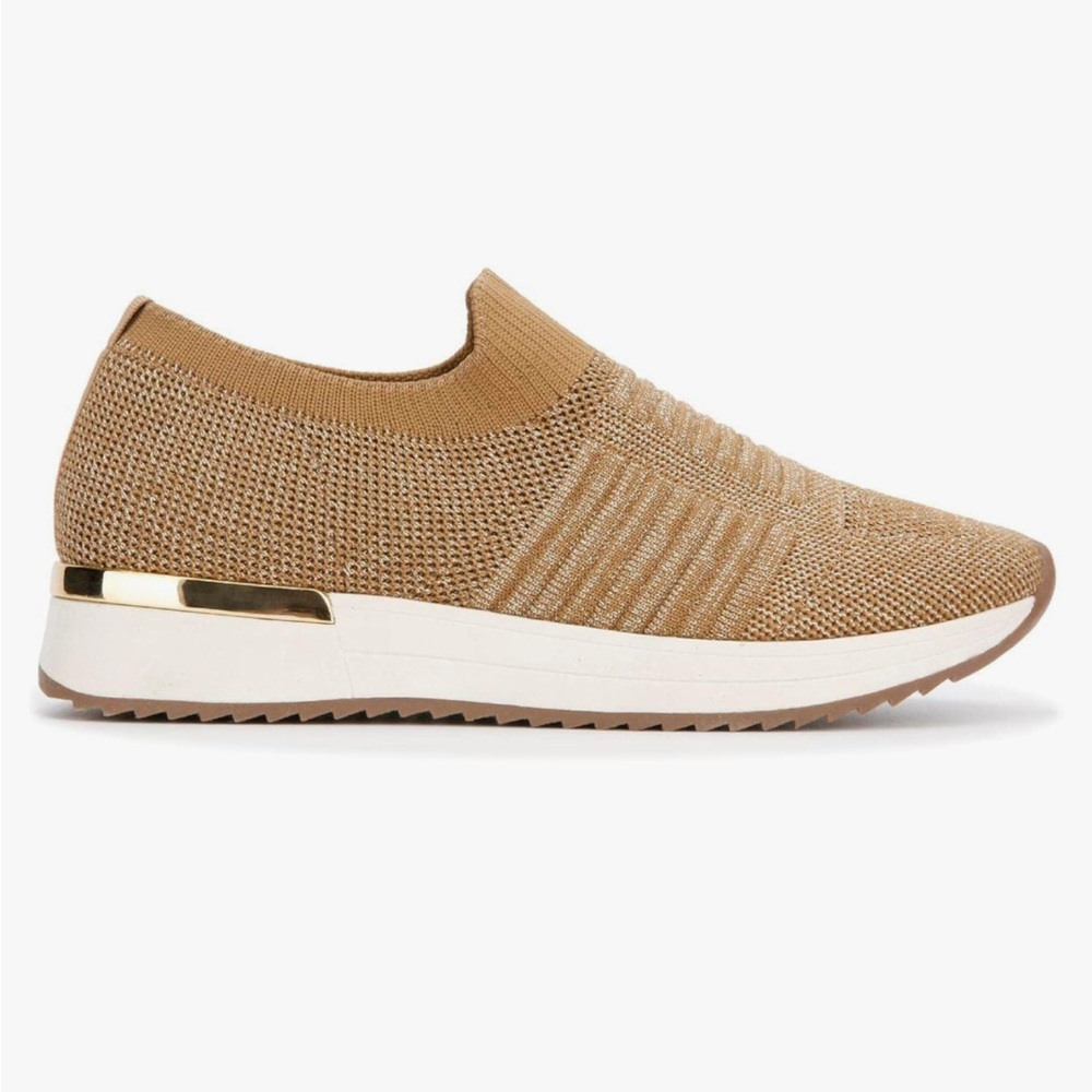 Women's Tan Slip-On Sneakers